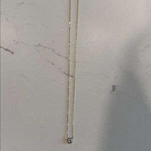 Elegant Gold Necklace with Crystal Pendant. New, never worn